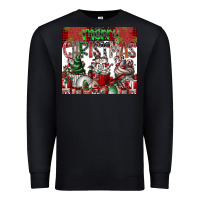 Black merry Christmas Premium Sweatshirt - CowhideDigitalArt