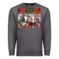 Charcoal Heather merry Christmas Premium Sweatshirt - CowhideDigitalArt
