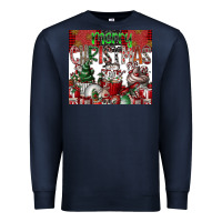 Navy merry Christmas Premium Sweatshirt - CowhideDigitalArt