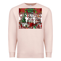 Pale Pink merry Christmas Premium Sweatshirt - CowhideDigitalArt