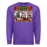 Purple merry Christmas Premium Sweatshirt - CowhideDigitalArt