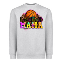 Heather Grey basketball mama Heavyweight Sweatshirt - OliviaCreatesArt