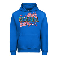 Cobalt mama with cherry blossoms Urban Hoodie - Artiststas