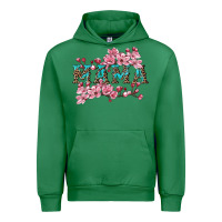 Emerald mama with cherry blossoms Urban Hoodie - Artiststas