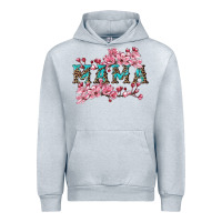 Heather Grey mama with cherry blossoms Urban Hoodie - Artiststas