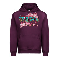 Mauve Wine mama with cherry blossoms Urban Hoodie - Artiststas