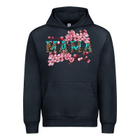 Navy mama with cherry blossoms Urban Hoodie - Artiststas