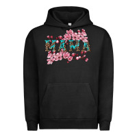 Pigment Black mama with cherry blossoms Urban Hoodie - Artiststas