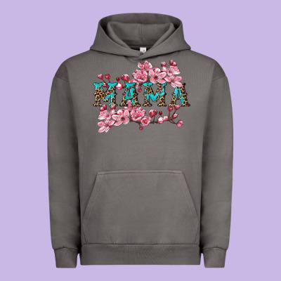 Mama With Cherry Blossoms Urban Hoodie Designed By Artiststas
