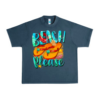 Midnight Navy Beach please Urban Heavy Tee - NancyCooperArtShop
