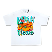 White Beach please Urban Heavy Tee - NancyCooperArtShop