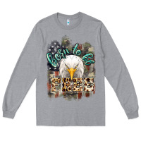 Heather Grey Born to be free 4th of july Long Sleeve Tee - HowdyJamesFarm