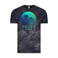 Cloud Black Vintage Aruba Beach Tropical Vibes Vacation Souvenir Gift Vintage Tee - minhPixels