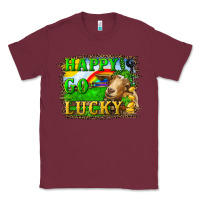 Burgundy happy go lucky goat Classic Tee - RanaPortraitStore
