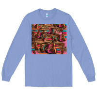 Colony Blue valentines day violin and cowboy boots country music Long Sleeve Tee - Jasminsmagicworld