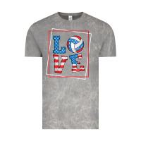 Cloud Rock love usa flag volleyball gifts for volleyball fans teen t shirt Vintage Tee - minhPixels