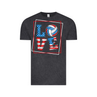 Vintage Black love usa flag volleyball gifts for volleyball fans teen t shirt Vintage Tee - minhPixels
