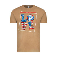 Vintage Camel love usa flag volleyball gifts for volleyball fans teen t shirt Vintage Tee - minhPixels