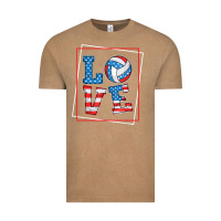 Vintage Coffee love usa flag volleyball gifts for volleyball fans teen t shirt Vintage Tee - minhPixels
