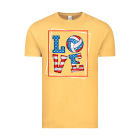 Vintage Mustard love usa flag volleyball gifts for volleyball fans teen t shirt Vintage Tee - minhPixels