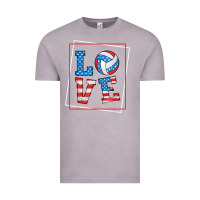 Vintage Zinc love usa flag volleyball gifts for volleyball fans teen t shirt Vintage Tee - minhPixels