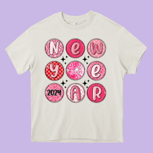 New Year 2024 Heavy Core Tee Designed By Maliassmallbusiness