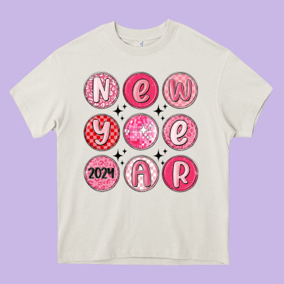 New Year 2024 Heavy Core Tee Designed By Maliassmallbusiness