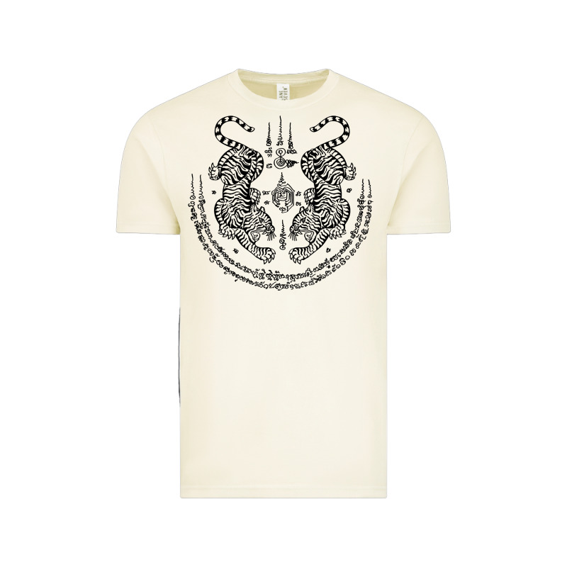 Sak Yant Thai Tattoo Twin Tiger Muay Magical Thailand Gifts T Shirt Vintage Tee by minhPixels | Teevron