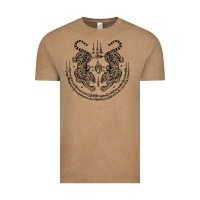 Vintage Coffee sak yant thai tattoo twin tiger muay magical thailand gifts t shirt Vintage Tee - minhPixels