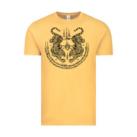 Vintage Mustard sak yant thai tattoo twin tiger muay magical thailand gifts t shirt Vintage Tee - minhPixels
