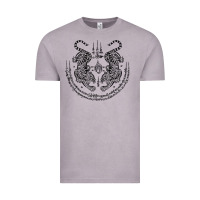 Vintage Zinc sak yant thai tattoo twin tiger muay magical thailand gifts t shirt Vintage Tee - minhPixels