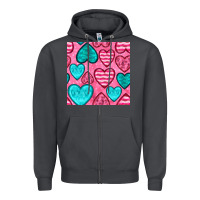Smoke valentines day hearts seamless pattern Zipper Hoodie - BundleAndBundleShop