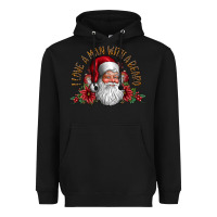 Black i love a man with beard Heavyweight Hoodie - CowhideDigitalArt