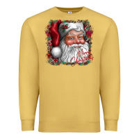 Antique Gold merry Christmas santa Premium Sweatshirt - CowhideDigitalArt
