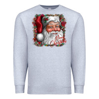 Heather Grey merry Christmas santa Premium Sweatshirt - CowhideDigitalArt