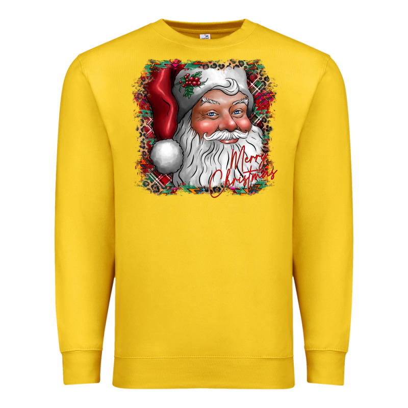 Merry Christmas Santa Premium Sweatshirt by CowhideDigitalArt | Teevron