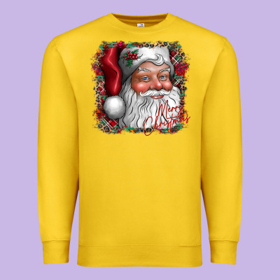 Merry Christmas Santa Premium Sweatshirt Designed By Cowhidedigitalart
