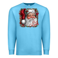 Ocean Blue merry Christmas santa Premium Sweatshirt - CowhideDigitalArt