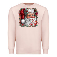 Pale Pink merry Christmas santa Premium Sweatshirt - CowhideDigitalArt