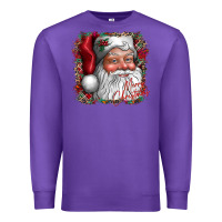 Purple merry Christmas santa Premium Sweatshirt - CowhideDigitalArt