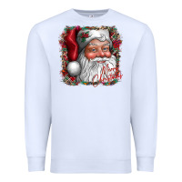 White merry Christmas santa Premium Sweatshirt - CowhideDigitalArt