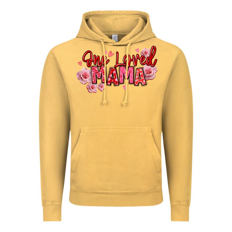 One Loved Mama Valentine's Day Vintage Hoodie by texasbilliewilder | Teevron