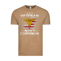 Vintage Coffee Veteran Navy Corpsman Patriotic 4th of July Gifts Vintage Tee - minhPixels