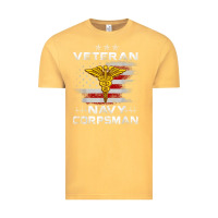 Vintage Mustard Veteran Navy Corpsman Patriotic 4th of July Gifts Vintage Tee - minhPixels