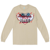 Mushroom American junkie 4th of july Long Sleeve Tee - HowdyJamesFarm