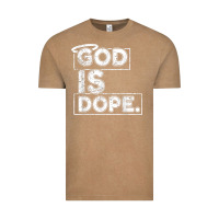 Vintage Coffee God Is Dope Gift for faithful Christians Vintage Tee - minhPixels