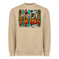 Mushroom mom of twins western brushstroke Heavyweight Sweatshirt - OliviaCreatesArt