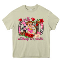 Mossy with god all things are possible Heavy Core Tee - NancyCooperArtShop