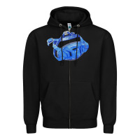 Black Chin Guard Fa Element 1 Zipper Hoodie - FaDigitalArtStudio