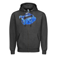 Charcoal Heather Chin Guard Fa Element 1 Zipper Hoodie - FaDigitalArtStudio